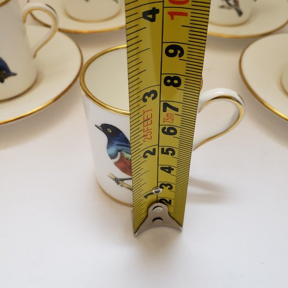 Set of 5 Vintage Hammersley & Co Bone China Bird Demitasse Cup and Saucer - Picture 5 of 16